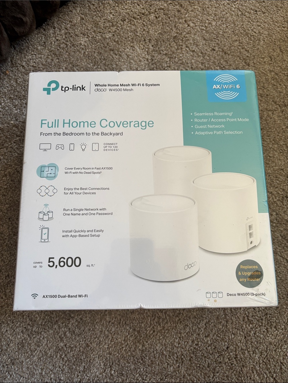 TP-Link Deco W4500 Whole Home Mesh Wi‑Fi 6 System
